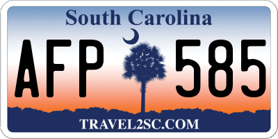 SC license plate AFP585