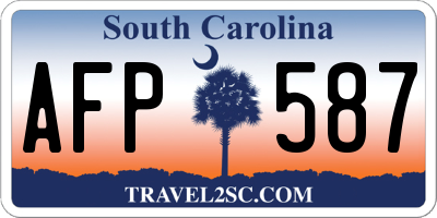 SC license plate AFP587