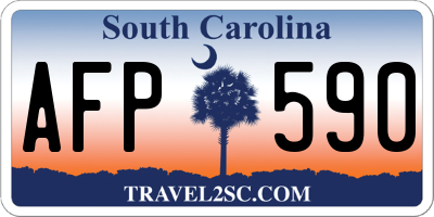 SC license plate AFP590