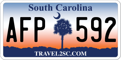 SC license plate AFP592