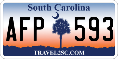 SC license plate AFP593