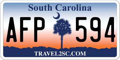 SC license plate AFP594