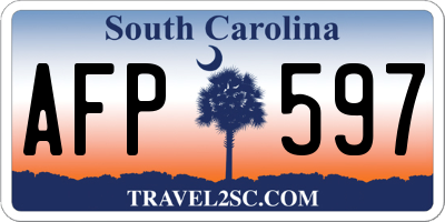 SC license plate AFP597