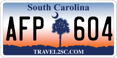 SC license plate AFP604
