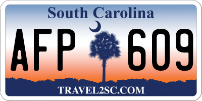 SC license plate AFP609