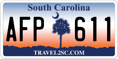 SC license plate AFP611