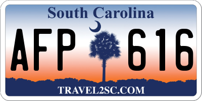 SC license plate AFP616