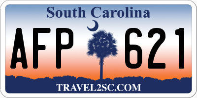 SC license plate AFP621
