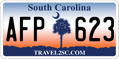 SC license plate AFP623
