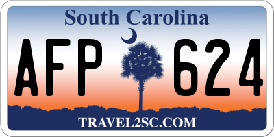 SC license plate AFP624