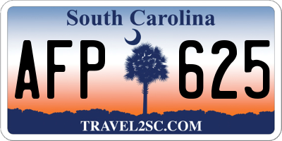 SC license plate AFP625