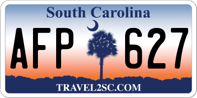 SC license plate AFP627