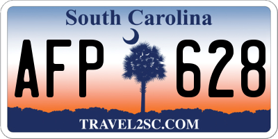 SC license plate AFP628