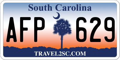 SC license plate AFP629