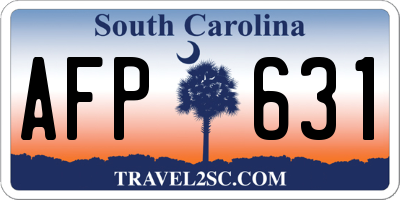 SC license plate AFP631