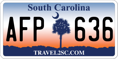 SC license plate AFP636