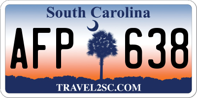 SC license plate AFP638