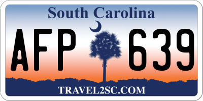 SC license plate AFP639