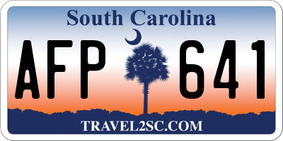 SC license plate AFP641