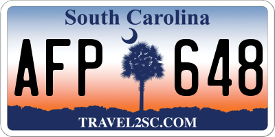 SC license plate AFP648