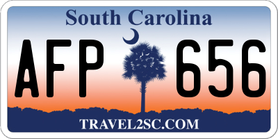 SC license plate AFP656