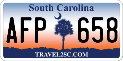 SC license plate AFP658