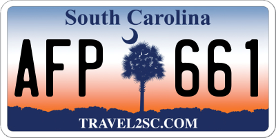 SC license plate AFP661