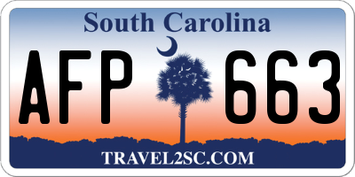 SC license plate AFP663