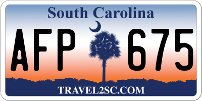 SC license plate AFP675