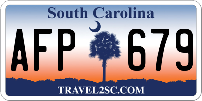 SC license plate AFP679