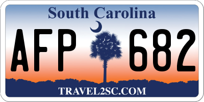 SC license plate AFP682