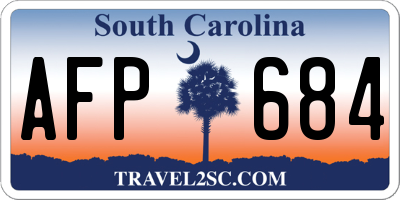 SC license plate AFP684