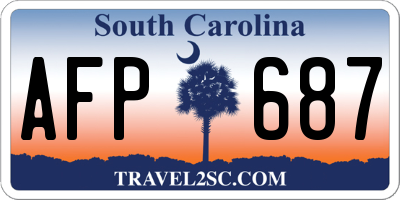 SC license plate AFP687
