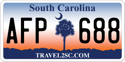 SC license plate AFP688
