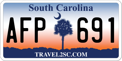 SC license plate AFP691