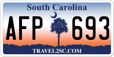 SC license plate AFP693