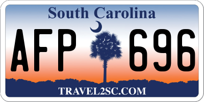 SC license plate AFP696