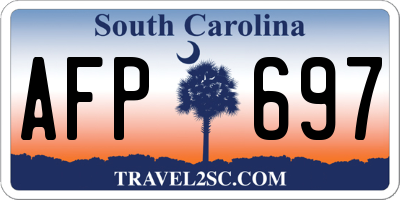 SC license plate AFP697
