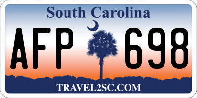 SC license plate AFP698
