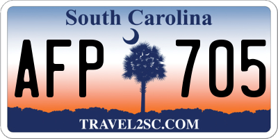 SC license plate AFP705