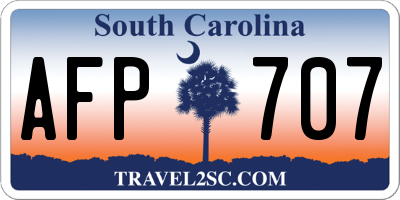 SC license plate AFP707