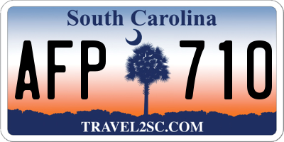 SC license plate AFP710
