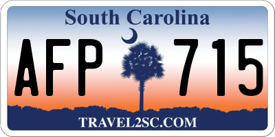 SC license plate AFP715