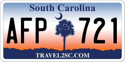 SC license plate AFP721