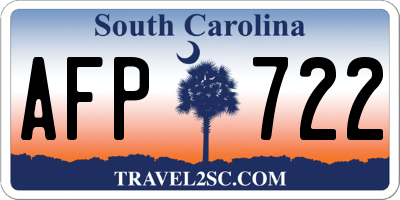 SC license plate AFP722