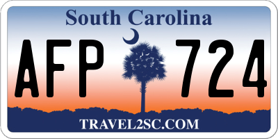 SC license plate AFP724