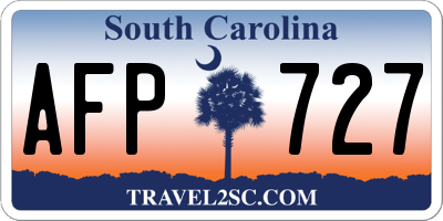SC license plate AFP727