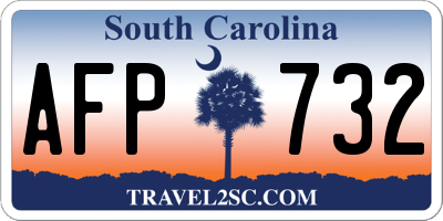 SC license plate AFP732