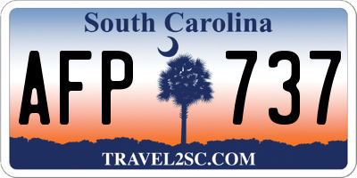 SC license plate AFP737