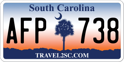 SC license plate AFP738